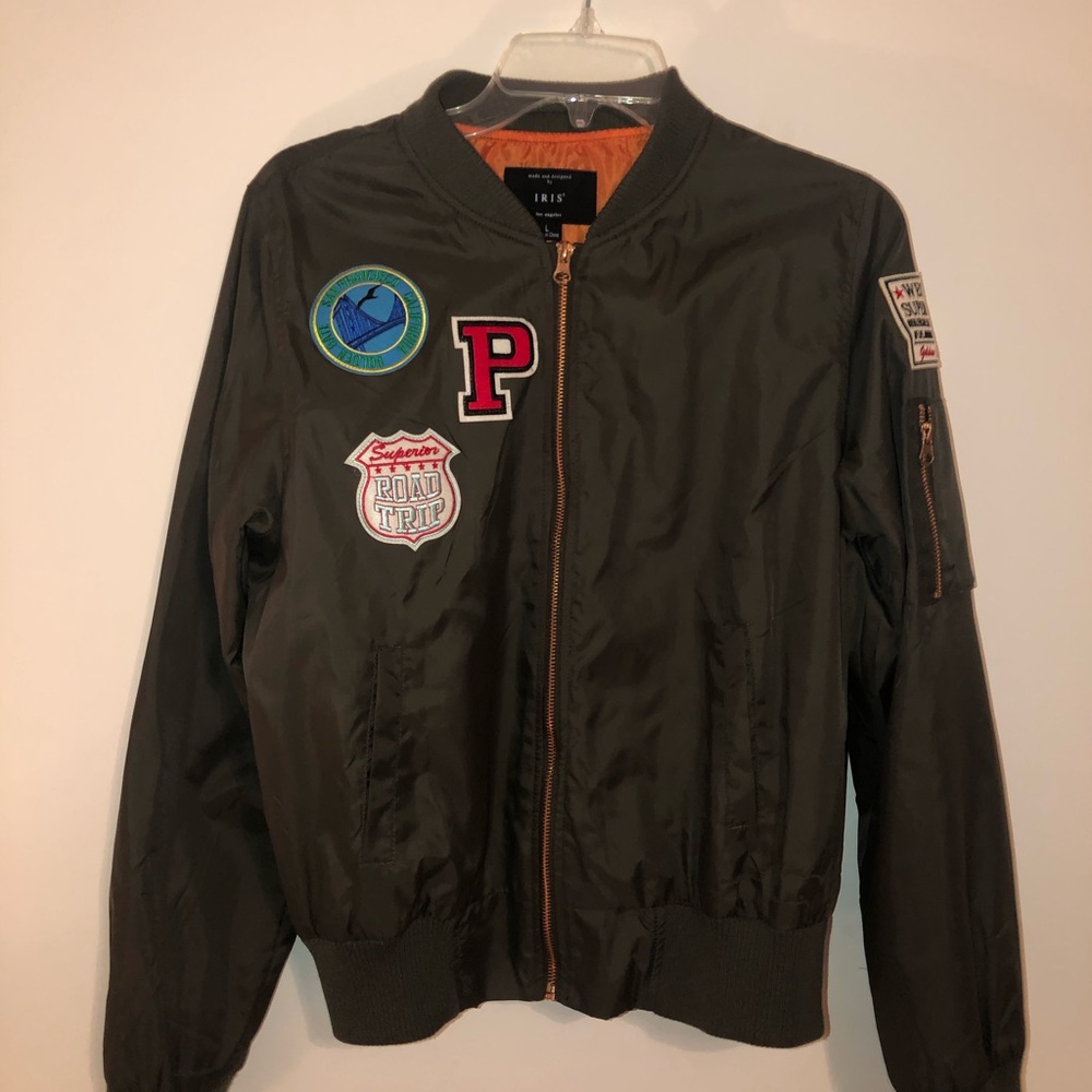 Army green vintage jacket.